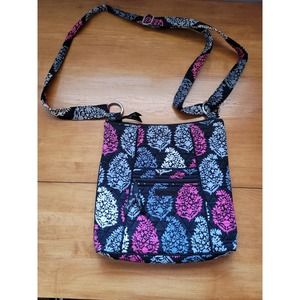 Vera Bradley Hipster Purse Gray Black and Pink